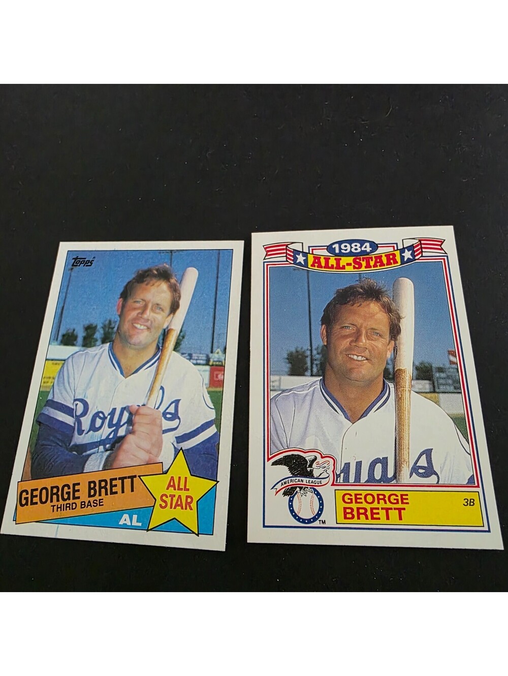 1985 Topps - All-Star George Brett Lot of 2 #703 & Glossy #15